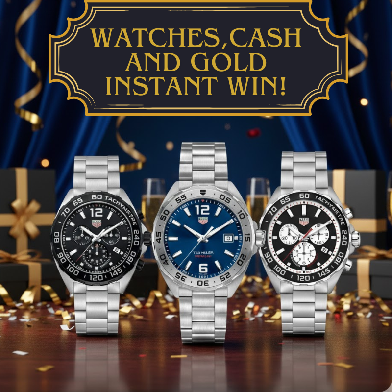 Watches, Cash and Gold (£300 Cash Main Prize)