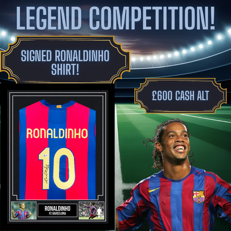 Signed Ronaldinho Shirt or £600 Cash